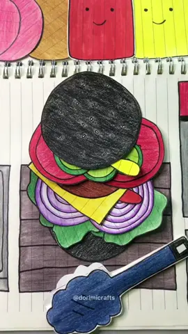 🍔 Making Burger #papercraft #paperdiy #paperplay #papercooking
