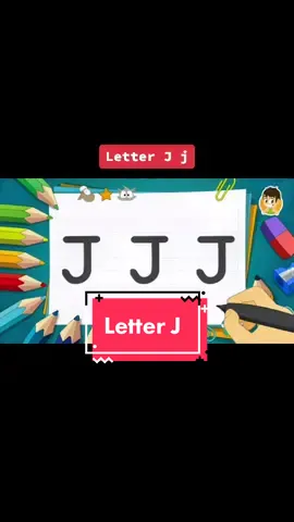 Letter J j طريقه كتابه حرف J j #تاسيس #تاسيس_اطفال #اطفال #تعلم #تعليم #علم_طفلك #علم_طفلك_باسهل_طريقة #تعليم_اطفال #learnining #تاسيس_ماقبل_المدرسة #تاسيس_اطفال_انجليزي 
