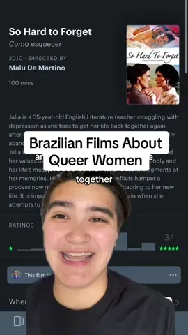 Replying to @mayquinzel Some of the most interesting and compelling films about queer women from Brazil. #lesbian #lgbt #lgbtq #gay #sapphic #queer #wlw #lesbianmovie #queerfilm #wlwmovie #lgbtfilm #brazil #lesbiantiktok #goodmannersfilm #reachingforthemoon #sohardtoforget #marteum #alicejunior #greenscreen #lgbtmovie 