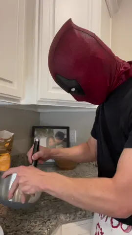 My plating is getting better the more hells kitchen i watch #deadpool #deadpoolcosplay #crepes #cooking #cookingtiktok #cookingwithdeadpool 