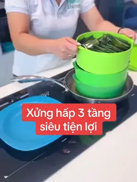 Hấp cả thế giới đồ ăn với Xửng hấp 3 tầng Tupperware màu xanh lá siêu đẹp, sale rẻ lắm ạ#tupperware #giadung #bếp_nhà_mình #nhà #nấuăncùngtiktok #nấuănđơngiản #nấuănmỗingày 