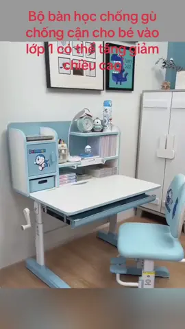 Bộ bàn học phù hợp cho bé vào lớp 1, có thể tăng giảm theo chiều cao#LearnOnTikTok  #xuhuon #lop1 #treem #banhoc 