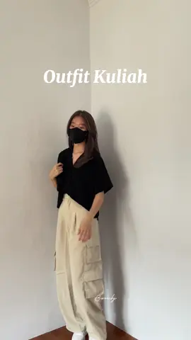 kuliah outfit ideasss #fashiontiktok #kuliahoutfit #outfitkuliah #outfitkampus #kampusootd #kemejakuliah #kemejakampus #kemejahitam 