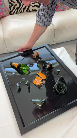 $5000 DIY artwork you can make at home using empty bottle  #DIY #art #artwork #bottle #champagne 