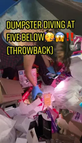 this is a throwback when we went Dumpster diving at five below on february😱🥳‼️ #meldidumpsterdive #fyp #jackpot #usa #february #dumpsterbabe #dumpsterdiving #fivebelow #fivebelowhaul #fivebelowfinds 