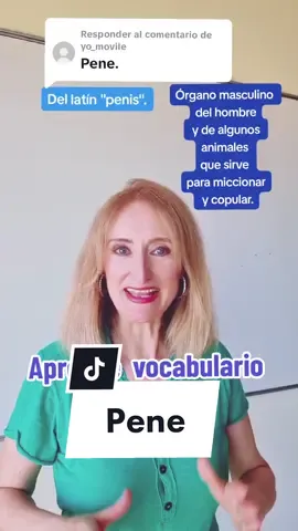 Respuesta a @yo_movile Pene. #ortografía #EBAU #selectividad #aprendevocabulario #spanishteacher 