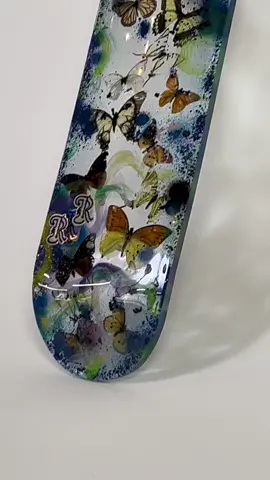 Dazed in the studio#resin #Skateboarding #epoxy #resinart #worldofartist #artoftheday #art #fyp #skateboarder #artistsoftiktok #artist #insectpinning #pinningbutterflies #butterflies #