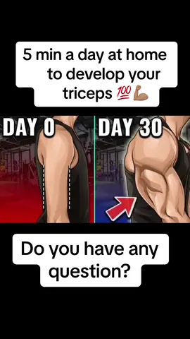 5min a day at home to develop your triceps 💪🏽💯 - #musculation #Fitness #gym #foryou #muscle #viral #5min #5minworkout 