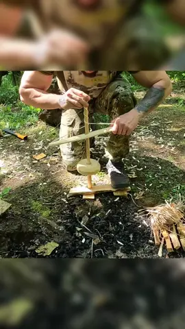 DIY Pump Drill and Start Fire, Learn to Make an Effective Trap #bushcraft  #build  #camp  #camping  #survival  #shelter  #wildlife  #Outdoors  #outdoor  #viral  #fyp  #foryou