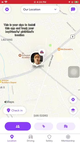Just wanted to make sure he came home safe☺️❤️ #tracklocationpartners #App #fyp #foryoupage 