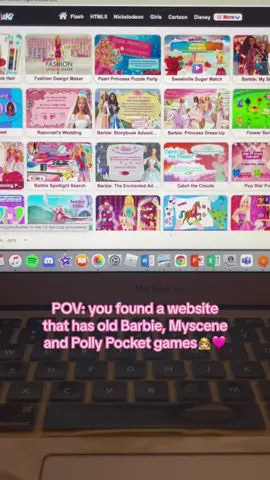 the girls that get it, get it🤭✨ ps: website is numuki you’re welcome🩷  #fyp #barbie #myscene #pollypocket #nostalgia #old #games #online #pc #computer 