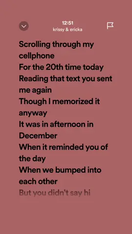 12:51 #krissyandericka #1251 #leohernandezlyrics_ #fypage #spotify #music #viral #fypシ #fy #fyp #foryou #musiclyrics #songlyrics #trendingsongs #foruyoupage #good #4u 