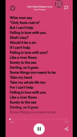 Can't Help Falling In Love - Elvis Presley (06) #canthelpfallinginlove #presley #spotify #spotifylyrics #1minutesong #lyricsvideo #lyrics_songs #lyrics #fyp #fyppppppppppppppppppppppp #trend 