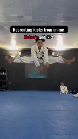 Recreating madara’s splits kick 🔥 #anime #taekwondo #martialarts 