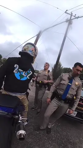 Why is she screaming at him 🤨 part 3 #cop #fyp #foryou #cali #viral #police #badcop #cops #bikers #girlcop 
