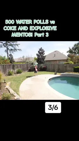 500 WATER POLLS vs COKE AND EXPLOSIVE MENTOS! Part 3 #viral #viralvideo 