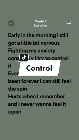 Control!🎶 #zoewees #control #ruelyrics #spotify #songlyrics #viral #fyp #fypシ #foryou 