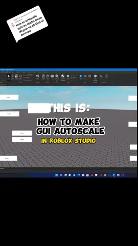 Replying to @anonymous1253637  #roblox #robloxstudio #devzoozle #robloxstudiotutorial #fyp #robloxdev #short #devaloper #shorttutorial #egypt #egyptian  #robloxstudiohacks This Is How To Make An Autoscalling Gui Using The Autoscale Lite Plugin In Roblox Studio. One Of The Most Useful Plugins In Roblox Studio By DeVZoozle Viewers Requests #robloxstudioplugins 