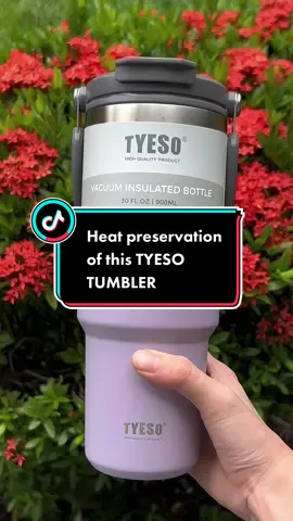Thr heat preservation of the TYESO Tumbler #TYESO #tyesotumbler #tyesobottle #heatpreservation #bottlelover #tumblerlover #TyesoTumblerWithaccessoryHandle #goodlooking #bottle #tumbler #tiktokshopcrossborder_seasales #304 #stainlesssteel #viraltumbler #viralbottle #trendingbottle #pretty #nice #good 