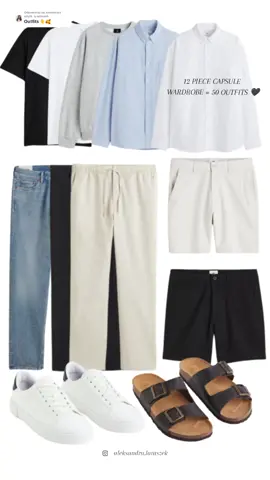 Odpowiadanie użytkownikowi @a.latuszek Male Summer Capsule Wardrobe 🌞🤍 - #basicoutfit #malefashion #malecapsule #capsulewardrobestyle #capsulewardrobe #szafakapsułowa #summercapsulewardrobe #summeroutfit 