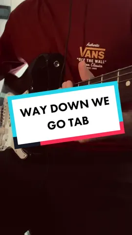 TAB ~Way Down We Go~ KALEO #fyp #music #guitar #electricguitar #tab #waydownwego #guitartok 