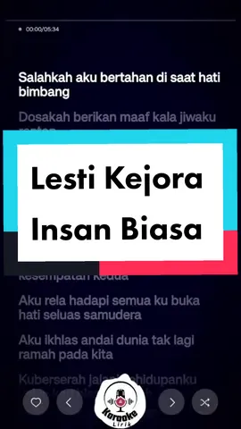 Lesti Kejora - Insan Biasa karaoke dengan backing vokal dan lirik #karaoke_lirik #lesti #insanbiasa #lesti_kejora #dangdut #videolebihpanjang 