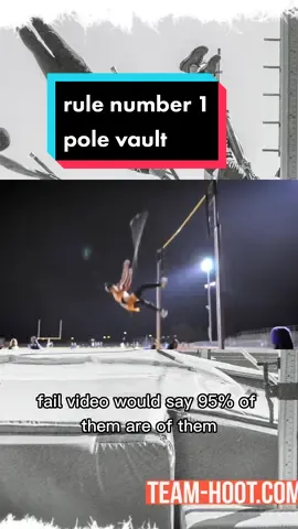 A friendly reminder to follow rule number 1! Whats your top 5 rules in pole vault? For 9 more rules grab my book over at Team-Hoot.com  #teamhoot #polevault #polevaulter #polevaulting #vaulter #vault #vaulting #trackandfield #athletics  #safety #rules #coaching #coach