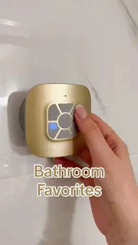 For those who like listening to music while showering and who use moutwash ✨ #amazonfinds #bathroomaccessories #bathroomideas #goldaesthetic #amazonhome #waterproofspeaker #mouthwash #amazonusa #bathroominspo 