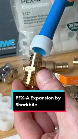 Sharkbite’s PEX-A expansion🦈 #AD The PEX-A joining method eliminates the risk of flow restriction, since the fitting is the same diameter as the pipe. Did you know @SharkBite Plumbing offers PEX-A pipe and fittings? Here’s another closer look at the installation process. Let me know what you think in the comments @rwc_global   #sharkbitesponsored #sharkbitepartner #plumber #plumbing #fyp #DIY 