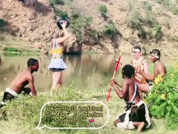 St Mary’s Menston High School 🇬🇧 Learner accept to marry Zulu warrior by the river 🛖👏🏾 my Culture! My Roots! #uk #indlozuludancers #indlondloculturalvillage #culturalexchange #tourism 