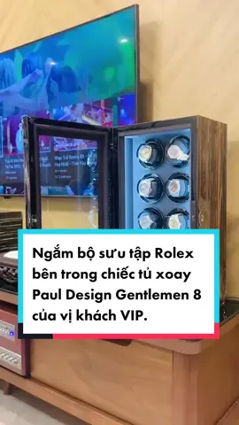 Vợ chồng anh chị khách với niềm đam mê to lớn dành cho những chiếc đồng hồ Rolex với bộ sưu tập chỉ toàn Rolex, Rolex và Rolex. Anh chị đã quyết định chọn chiếc tủ xoay tích cót Paul Design Gentlemen 8 để chăm sóc bộ sưu tập của mình. Theo các bạn thì bộ sưu tập này đáng giá bao nhiêu 👀 #tictocbox #rolex #watchwinder #hopdongho #hopxoaydongho #hopdonghoco #hopxoaydonghoco #hopxoaytichcot #pauldesign 
