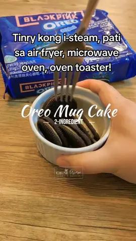 Oreo mug cake. 🍪 Tinry ko na lahat bago pa po kayo magtanong hihi 😁 #fyp #tiktokfood #foodtiktok 