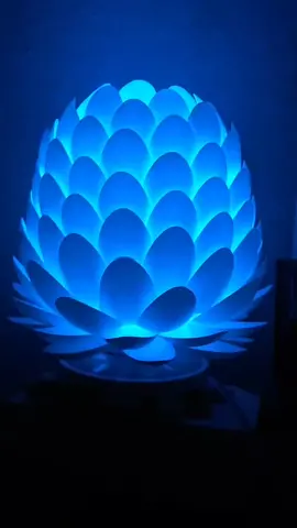 hasil karya sendiri lampu tdur bahan sendok plastik