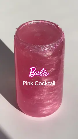 🪩👙Sparkly, pink cocktail from Barbie Land!  #barbie #BarbieMovie #cocktail#cocktails #pinkcocktail #glitter #edibleglitter  #pinkcocktail #pinkdrink #glitter 