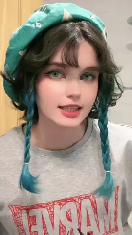 not me realizing i had to cut my hair mid video LMAOO but in case yall ever wanted to see how i style,,, this?? here u go 🫶 #venti #GenshinImpact 