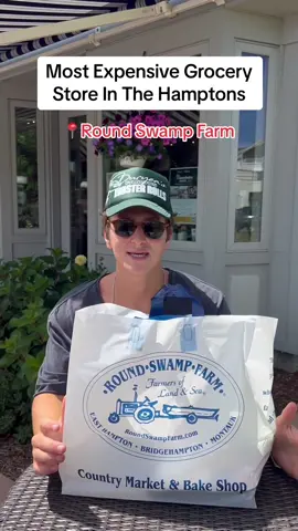 Trying the most expensive items at the most expensive grocery store in the Hamptons  📍Round Swamp Farm  #hamptons #thehamptons #montauk #groceryhaul #erewhon #roundswampfarm #expensivegroceries #expensivefood #mukbang #jacksdiningroom #foodreview #hamptonssummer #expensive 