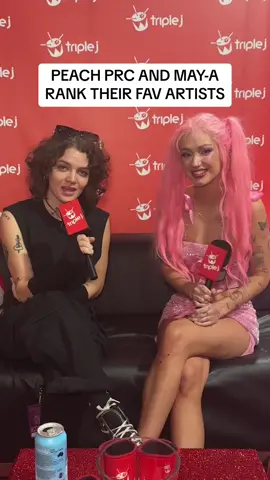 @triple j @Peach PRC & @MAY-A decide who their favourite artist is.  #peachprc #maya #pop #music #ausmusic #pink #mileycyrus #gwenstefani #triplej #splendour 