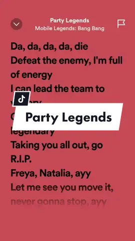 Party Legends! #mobilelegends #partylegends #ruelyrics #spotify #songlyrics #viral #fypシ #fyp #foryou 