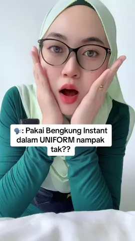 kakak2 abang2 uniform meh order Bengkung Instant buat pakai gi keje 🙌🏻 #BengkungInstant #einasyahirah 