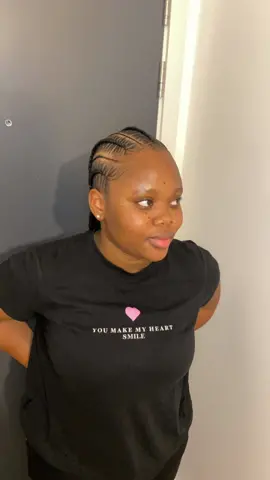 This client decided to keep it simple with 5 stitch braids all back 