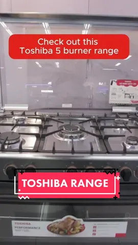 Check out this top of the line #Toshiba range! Perfect for cooking for big groups at may multiple functions pa! It comes with a safety device to prevent fires and gas overuse. Get yours now only at #RobinsonsAppliances #fyp #range #cooking #gasrange 