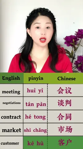 How to say meeting and contract in Chinese #chineseteacher #LearnOnTikTok #harvarduniversity #mandarin #LanguageLearning 