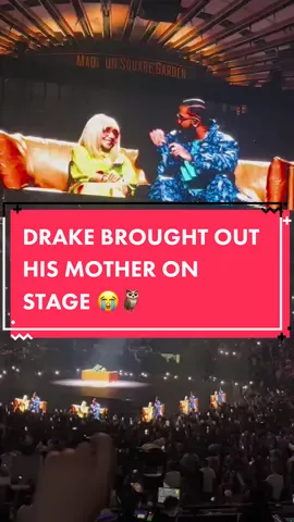 #Drake brought his mother on stage to perform #LookWhatYouveDone 😭 [via cblesss/TT]