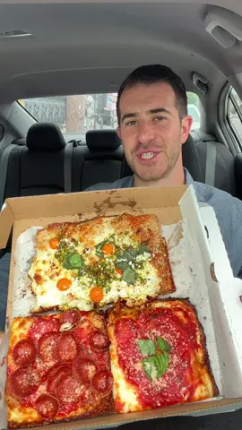 Trying Quarter Sheets Pizza For Lunch #pepperoni #quartersheetspizza #sicillian #laeats #foodreview 