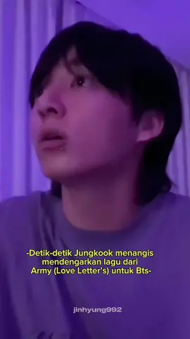 Jungkook nangis😭Beruntung banget mbak yang punya lagu dinotif #jungkook #jkbts #armybts #loveletters #fyp 