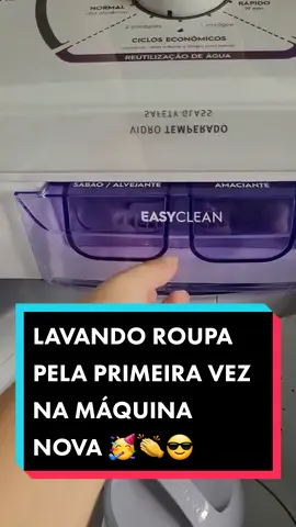 lavando roupa na máquina nova  🥳👏#lavanderiapequena #lavandoropa #eletroluxbrasil #essencialcare #maquinadelavar #maquinadelavarroupa #deisenascimento 