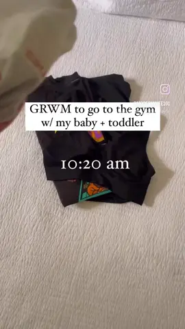 GRWM to go to the gym w/ my baby + toddler.  • • Feels so good to be back at the gym! I know it might seem like a lot of work to get out of the house to workout just for an hour but it’s so rewarding that feeling of accomplishment when you’re done! I always say when you look good, you feel good and momma just wants to feel comfortable in her clothes again. I know it’s going to take time and I have to be patient but I’m taking baby steps to get there 🤍🙏🏽