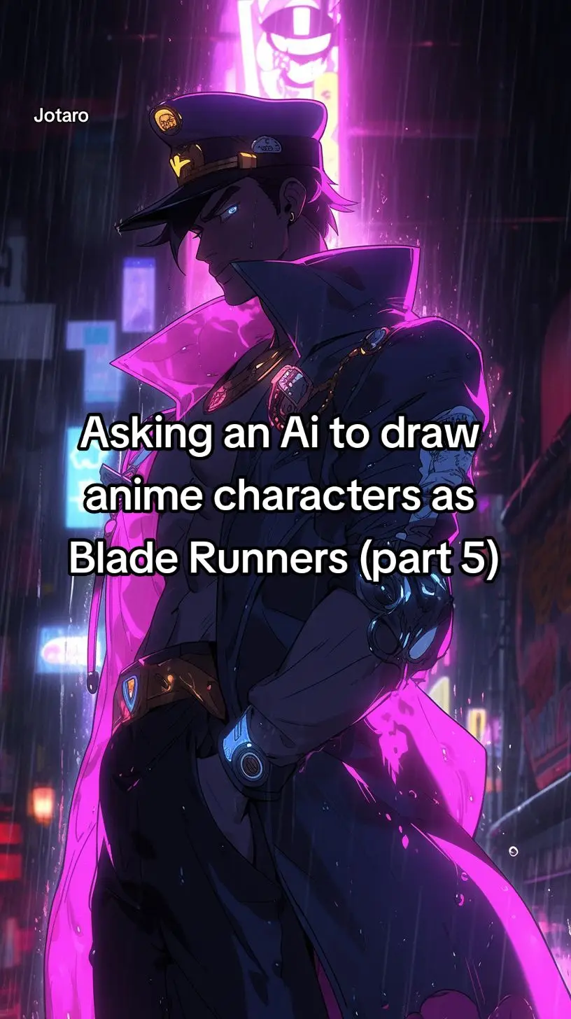 Asking an Ai to draw anime characters as Blade Runners (part 5) #askingai #aiartist #anime 