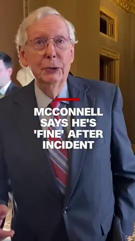 Senate Minority Leader Mitch McConnell told reporters he is “fine” following an earlier incident in which he froze while holding a press conference.#mitchmcconnell #cnn 