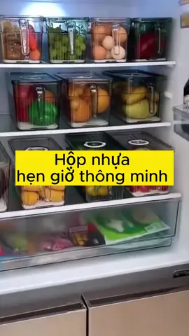 Hộp nhựa hẹn giờ 5l để đồ đựng thực phẩm để tủ lạnh có nắp #LearnOnTikTok #dogiadungtienich #dogiadungthongminh